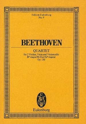 Imagen del vendedor de String Quartet, Op. 130 in B-Flat Major (Edition Eulenburg) by Altmann, Wilhelm [Paperback ] a la venta por booksXpress