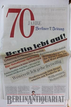 Image du vendeur pour Jubilumsausgabe 70 Jahre Berliner Zeitung. Berlin lebt auf. mis en vente par BerlinAntiquariat, Karl-Heinz Than