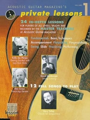 Bild des Verkufers fr Acoustic Guitar Magazine's Private Lessons: 24 In-Depth Lessons, 12 Full Songs to Play Book/2-CD Pack (Guitar Instruction) [Paperback ] zum Verkauf von booksXpress