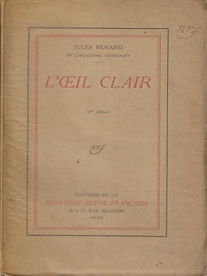 Seller image for L'oeil clair for sale by Librodifaccia