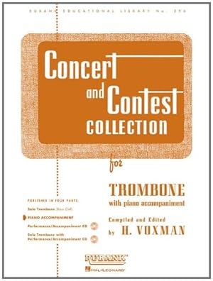 Seller image for Concert and Contest Collection for Trombone: Piano Accompaniment (Rubank Educational Library) [Paperback ] for sale by booksXpress