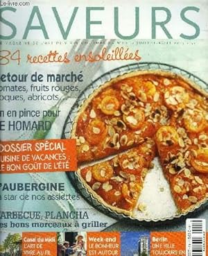 Bild des Verkufers fr Saveurs n 221 - Juillet - Aot 2015 : 79 recettes de saison pour se rgaler - Le veau a la cote - Beurre, yaourt, froamge frais c'est moi qui les fais - Dans monpanier : rhubarbe, asperges,ail nouveau, fves - Dossier spcial . zum Verkauf von Le-Livre