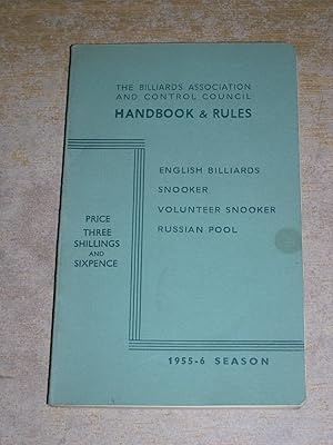 The Billiards Association And Control Council Handbook & Rules - English Billiards - Snooker - Vo...