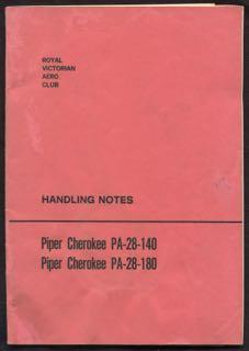 Handling Notes: Piper Cherokee PA-28-140 and Piper Cherokee PA-28-180.