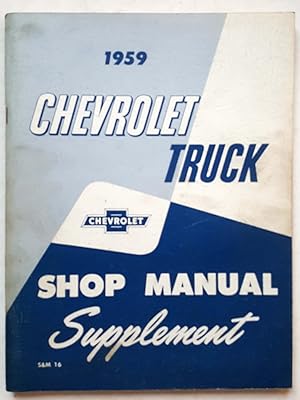 1959 Chevrolet Truck Shop Manual Supplement