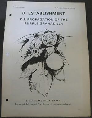 Seller image for Farming In South Africa; D. Establishment;D.1.Propagation Of The Purple Granadilla for sale by Chapter 1