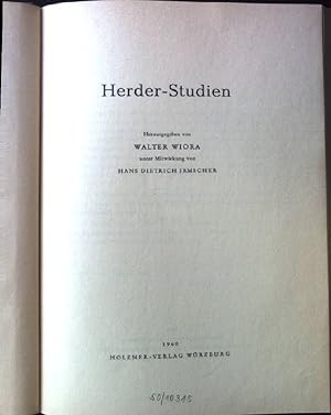Imagen del vendedor de Herder-Studien. a la venta por books4less (Versandantiquariat Petra Gros GmbH & Co. KG)