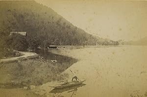 Seller image for France Gerardmer Lake Lac Boat Old Photo Cabinet card Neurdein 1890 for sale by Bits of Our Past Ltd