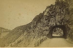 Seller image for France Vosges Route de la Schlucht Tunnel Old Photo Cabinet card Neurdein 1890 for sale by Bits of Our Past Ltd