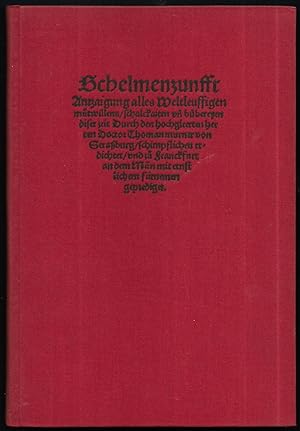 Schelmenzunfft. (= Schriften zur deutschen Literatur für die Görresgesellschaft herausgegeben von...