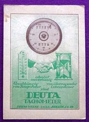 Werbekarte als Ansichtskarte verschickt "Deuta-Tachometer" (Umseitig gedruckt: Zur Erinnerung an ...