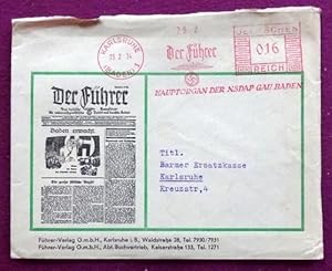 Briefumschlag mit Werbung für "Der Führer" Das badische Kampfblatt für nationalsozialistische Pol...