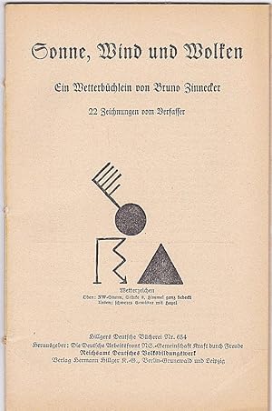 Seller image for Sonne, Wind und Wolken. Ein Wetterbchlein von Bruno Zinnecker. 22 Zeichnungen vom Verfasser for sale by Versandantiquariat Karin Dykes