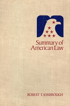 Bild des Verkufers fr Summary of American Law zum Verkauf von Kayleighbug Books, IOBA