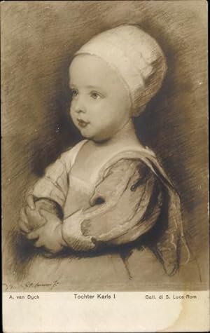 Immagine del venditore per Knstler Ansichtskarte / Postkarte Van Dyck, A. Tochter Karls I., Gal. di S. Luca-Rom venduto da akpool GmbH