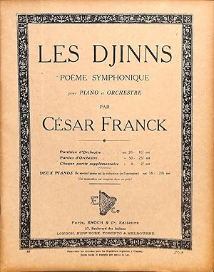 Bild des Verkufers fr Les Djinns Poeme Symphonique pour Piano et Orchestre zum Verkauf von WeBuyBooks