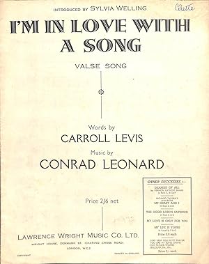 Seller image for I'm In Love with a Song Valse Song for sale by WeBuyBooks