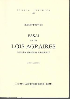 Essai sur les lois agraires sourla république romaine