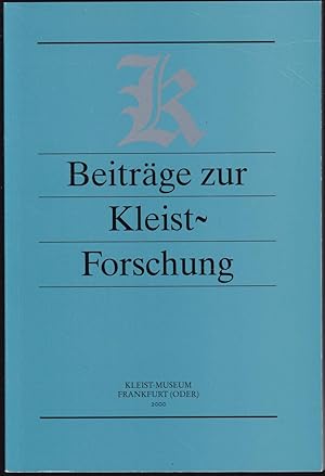 Seller image for Beitrge zur Kleist-Forschung 2000 for sale by Graphem. Kunst- und Buchantiquariat