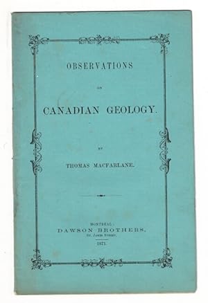 Observations on Canadian geology