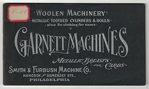 [TRADE CATALOGUES] [TEXTILES] Woolen Machinery. Metallic Toothed Cylinders & Rolls also Re-Clothi...