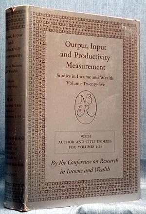 Output, Input, And Productivity Measurement
