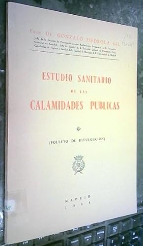 Imagen del vendedor de Estudio sanitario de las calamidades pblicas a la venta por Librera La Candela