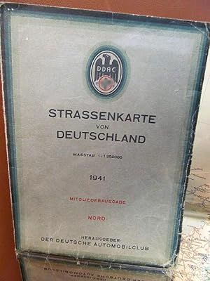 Strassenkarte von Deutschland 1:1250000. Mitgliederausgabe Nord des DDAC ( Der Deutsche Automobil...