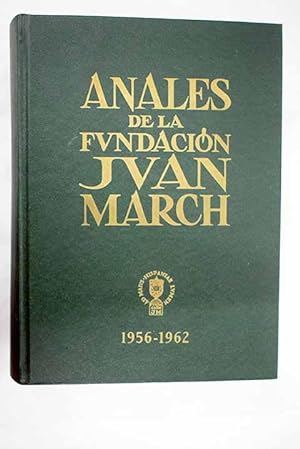 Imagen del vendedor de Anales de la Fundación Juan March 1956-1962 a la venta por Alcaná Libros