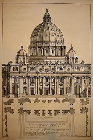 Bild des Verkufers fr Prospetto della Basilica Vaticana, architettura di Carlo Maderno zum Verkauf von Libreria Ex Libris ALAI-ILAB/LILA member