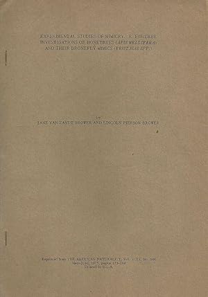Experimental Studies of Mimicry. 8. Further Investigations of Honeybees (Apis Mellifera) and thei...