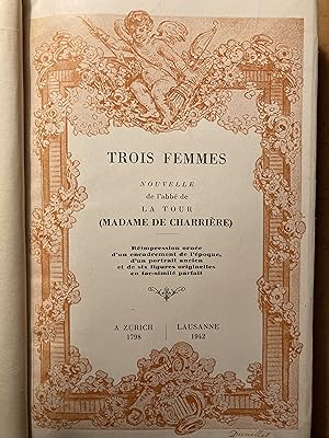 Image du vendeur pour Trois femmes mis en vente par ShepherdsBook