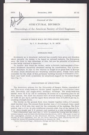 Journal of the Structural Division - Volume 95 No.ST12 Decemeber 1969 - Strain in Brick Wall of F...