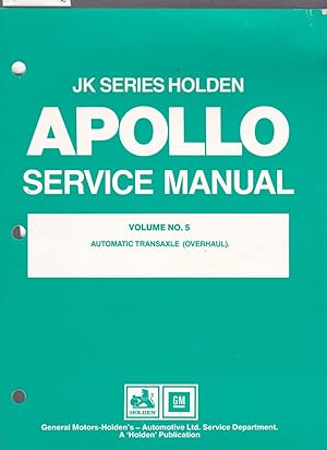 JK Series Holden Apollo Service Manual Volume No.5 Automatic Transaxle ( Overhaul )