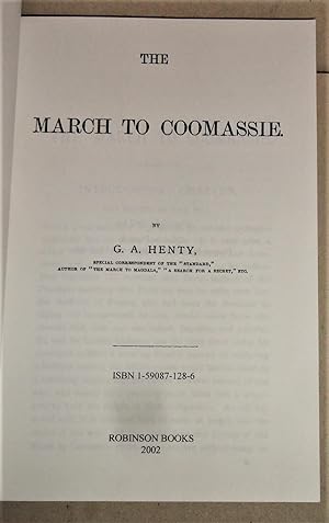 Seller image for The March to Coomassie for sale by DogStar Books