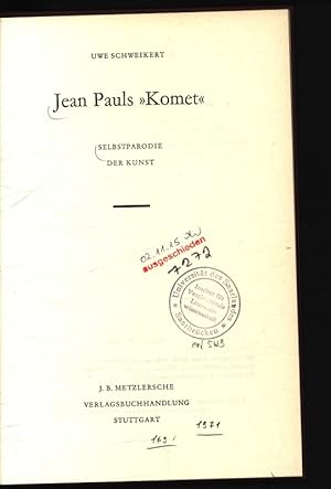 Imagen del vendedor de Jean Pauls "Komet". Selbstparodie der Kunst. a la venta por Antiquariat Bookfarm