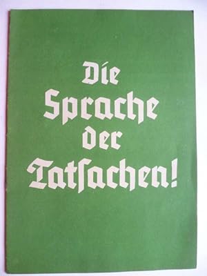 Imagen del vendedor de Die Sprache der Tatsachen. a la venta por Ostritzer Antiquariat