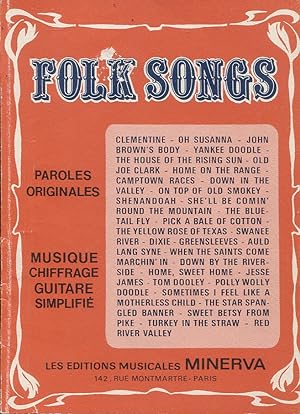 Image du vendeur pour Folk songs - Paroles originales - Musique chiffrage guitare simplifi mis en vente par Bloody Bulga