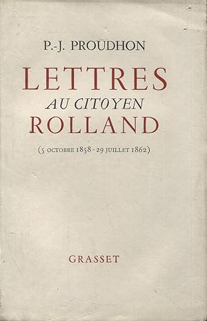 Bild des Verkufers fr Lettres au citoyen Rolland zum Verkauf von Bloody Bulga