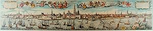 Seller image for MAGISTRAAL GEZICHT OP DE REDE VAN ANTWERPEN "Antverpia"', kopergravure in vier bladen voor het eerst uitgegeven in 1610 door Jan Bapitst Vrients, hier in een uitgave van na 1652 for sale by Inter-Antiquariaat Mefferdt & De Jonge