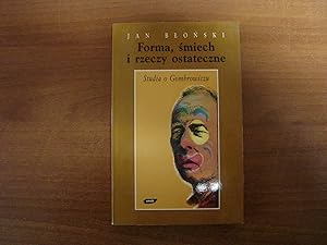 Seller image for Forma, smiech i rzeczy ostateczne: Studia o Gombrowiczu for sale by Polish Bookstore in Ottawa