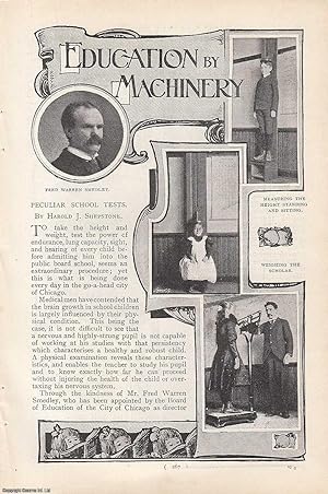 Seller image for Testing The Eyesight ; Testing The Lung Capacity ; Finding Out The Muscle Sense & more : Education by Machinery. Peculiar School Tests. An uncommon original article from the Harmsworth London Magazine, 1901. for sale by Cosmo Books