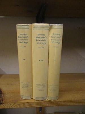 JEREMY BENTHAM'S ECONOMIC WRITINGS - 3 VOLUME SET