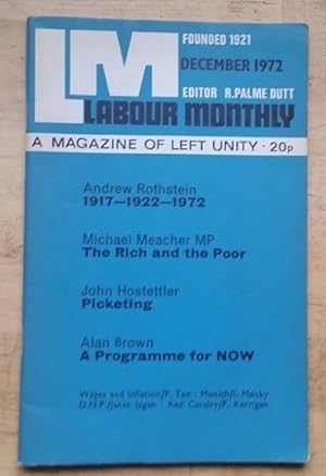 Seller image for Labour Monthly A Magazine Of Left Unity December 1973 Vol.55 No.12 for sale by Shore Books