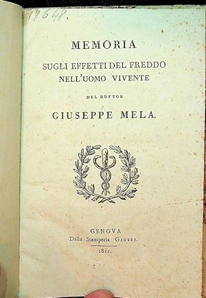 Memoria Sugli Effetti Del Freddo Nell'Uomo Vivente