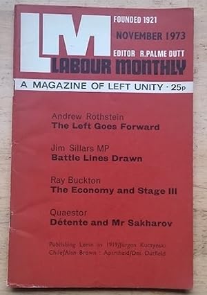 Seller image for Labour Monthly A Magazine Of Left Unity November 1973 Vol.55 No.11 for sale by Shore Books
