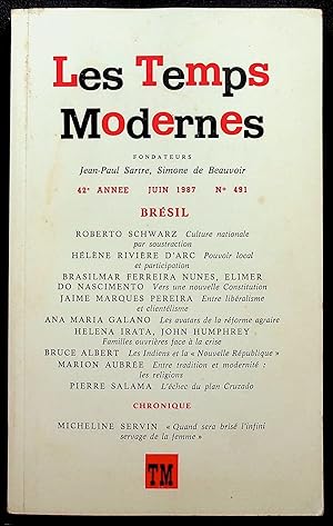 Seller image for Les Temps Modernes. 42me anne, juin 1987, n491 - BrsilO est-il ?????? for sale by LibrairieLaLettre2