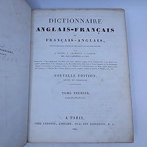 Dictionnaire Anglais-Francais et Francais-Anglais: Tire Des Meilleurs Auteurs Qui Ont Ecrit Dans ...