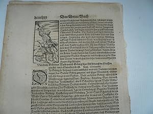 Böhmen, Böhmerwald, anno 1590, Blatt aus S. Münster, Cosmographia - beschrieben wir u.a. Böhmen, ...