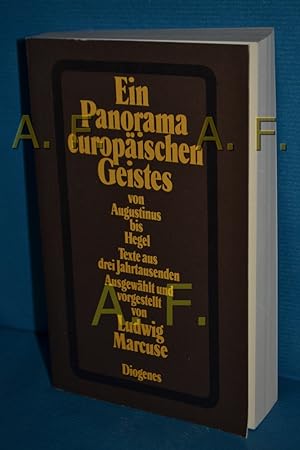 Seller image for Ein Panorama europischen Geistes, Teil: Bd. 2., Von Augustinus bis Hegel. Diogenes-Taschenbuch , 21161 for sale by Antiquarische Fundgrube e.U.